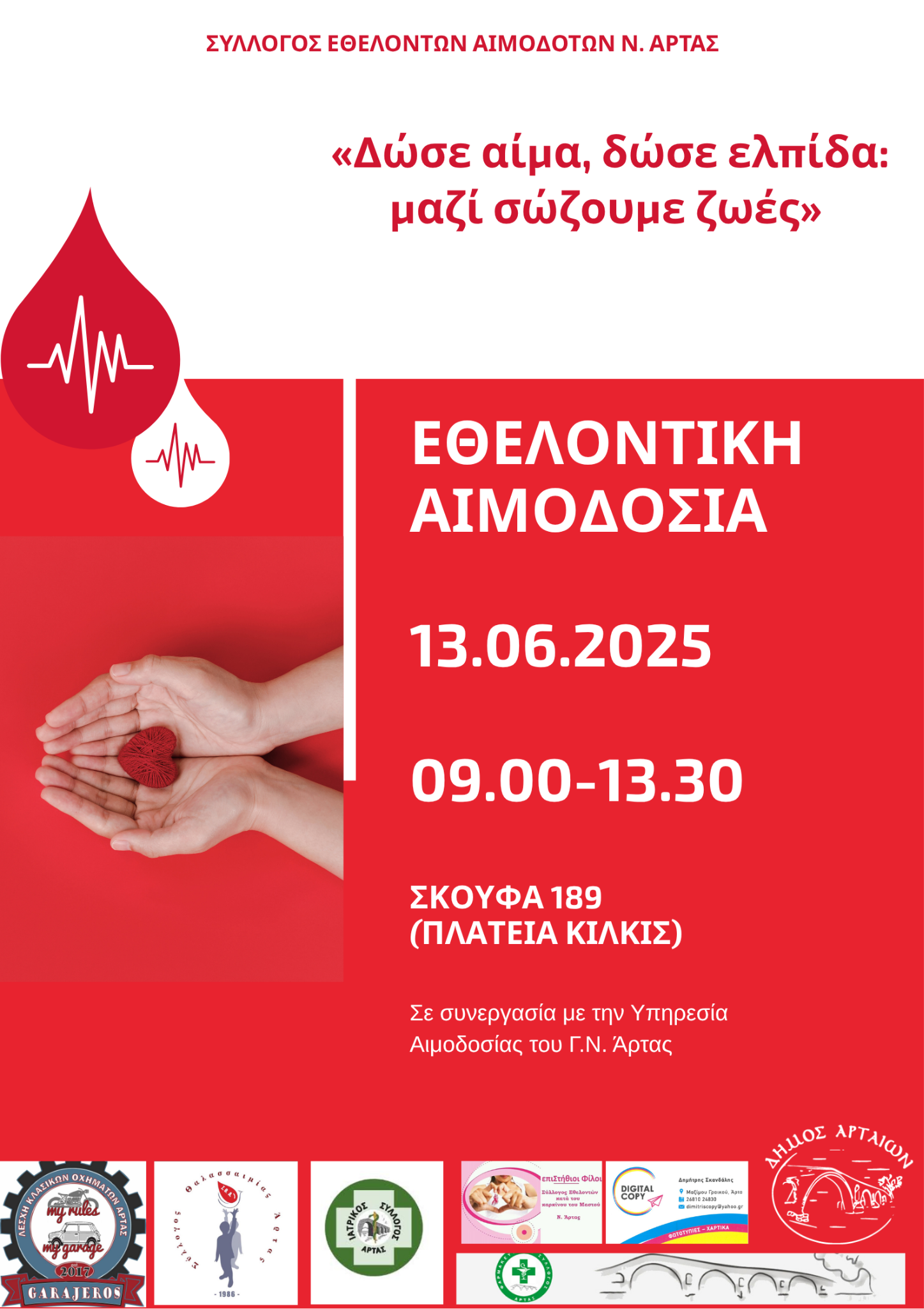 Αφίσα αιμοδοσίας της 13ης Ιουνίου 2025